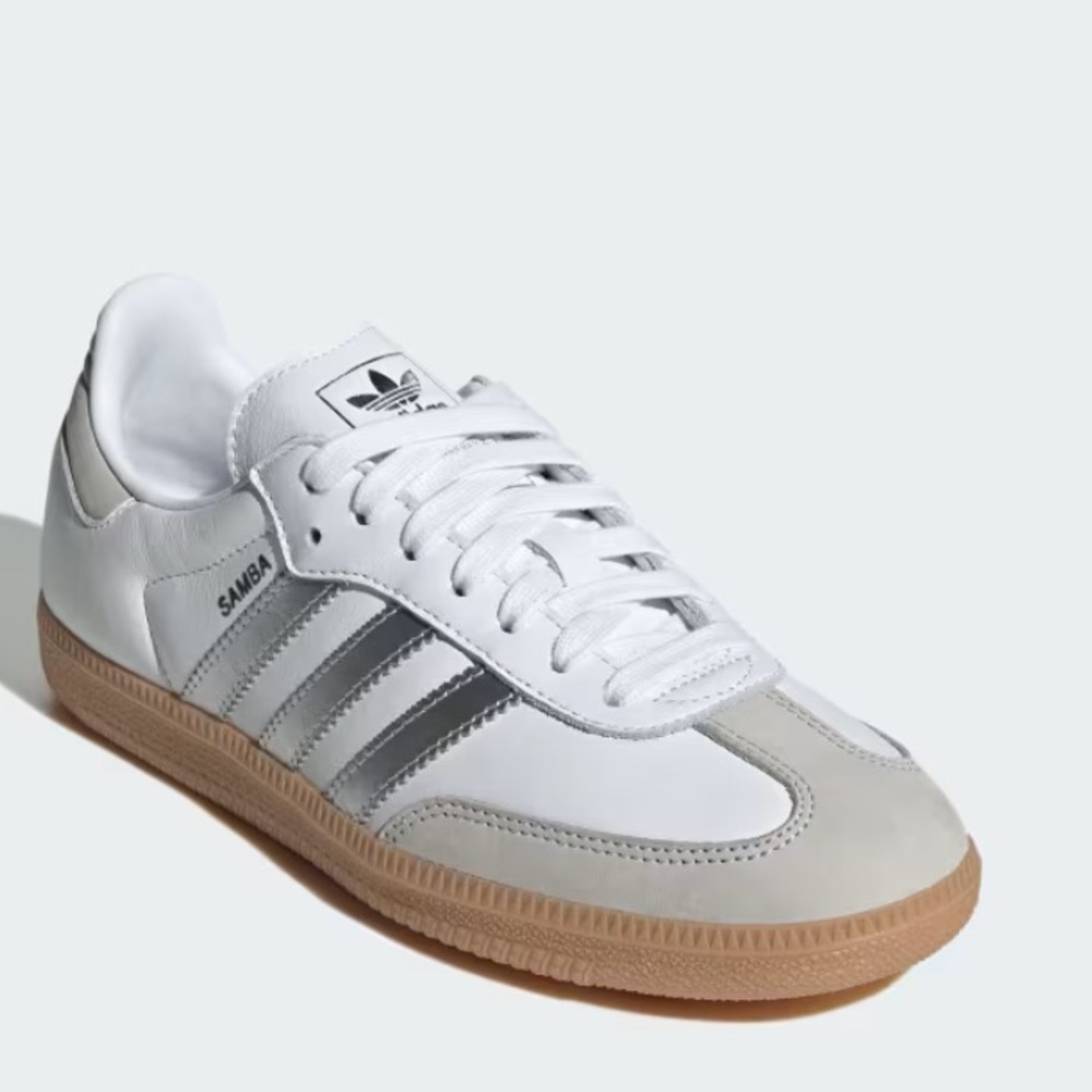 adidas Originals Samba OG White/Silver/Grey Size 7.5